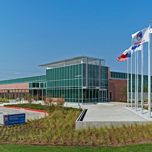 Transportation Center building exterior at San Jacinto College Central Campus in La Porte, TX 