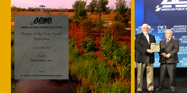 El Franco Lee Park Wetland Enhancements Awarded APWA Project of the Year  2018 